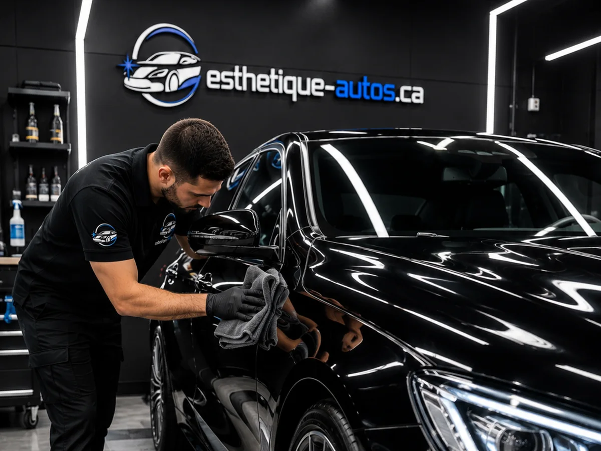 Finition et lustrage de la carrosserie d'un véhicule